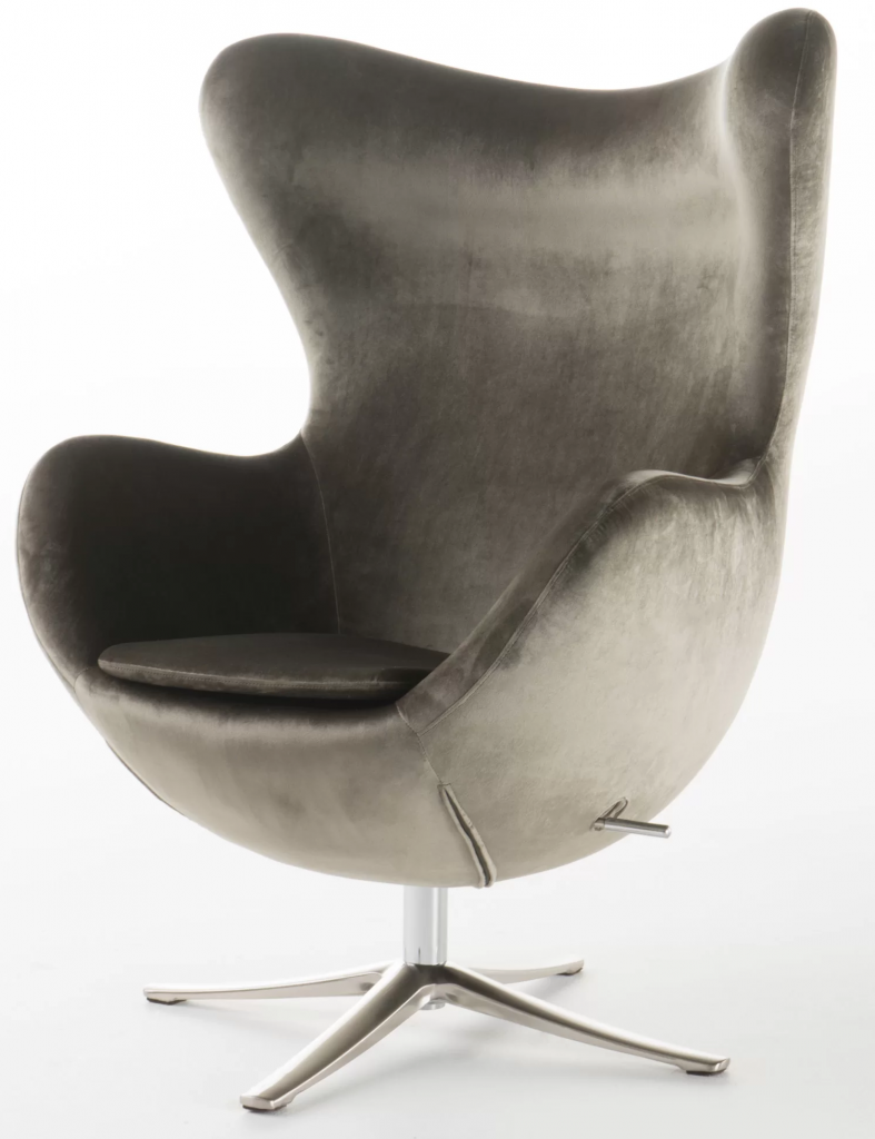 Gadot Grey New Velvet Modern Swivel Chairs