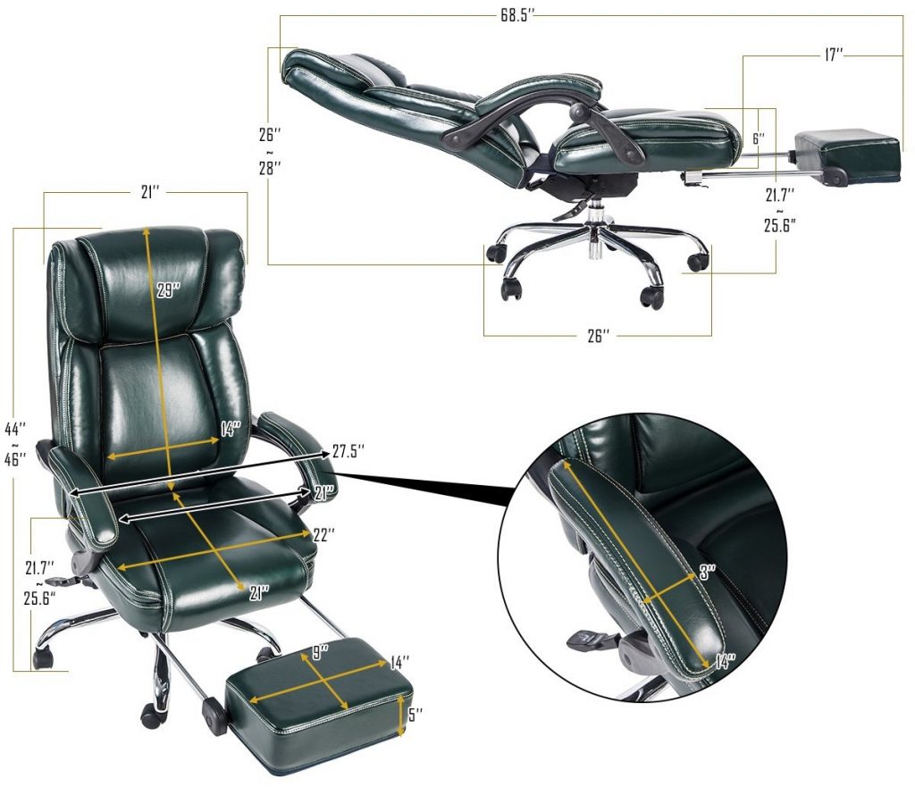 Merax Inno Chair Dimensions